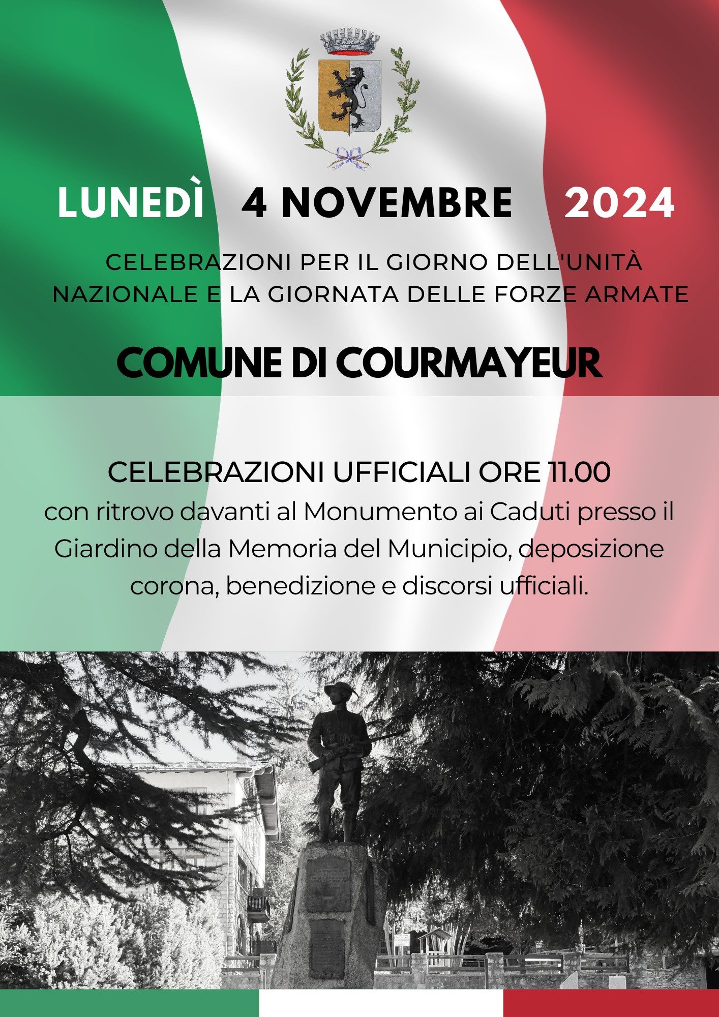 Courmayeur celebrazioni 4 novembre